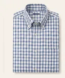 White and blue check shirt