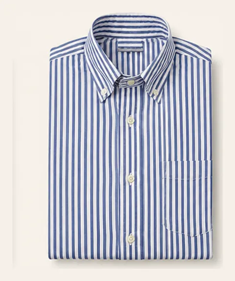 Blue and white stripe shirt