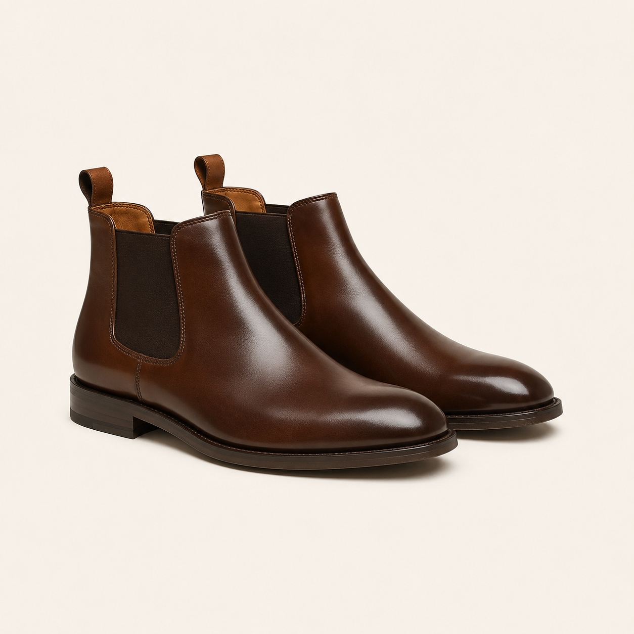 Brown Chelsea boots